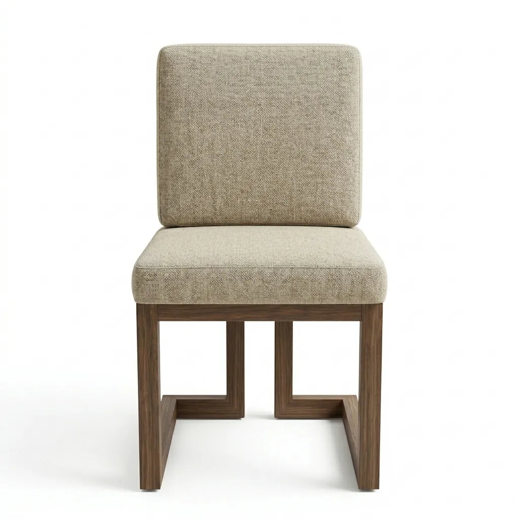 Silla Montel en Rosa Morada Sólida y Lino · Arquitectónico