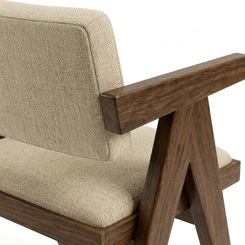 Silla Quourom en Madera Sólida de Rosa Morada · Presencia Escultural