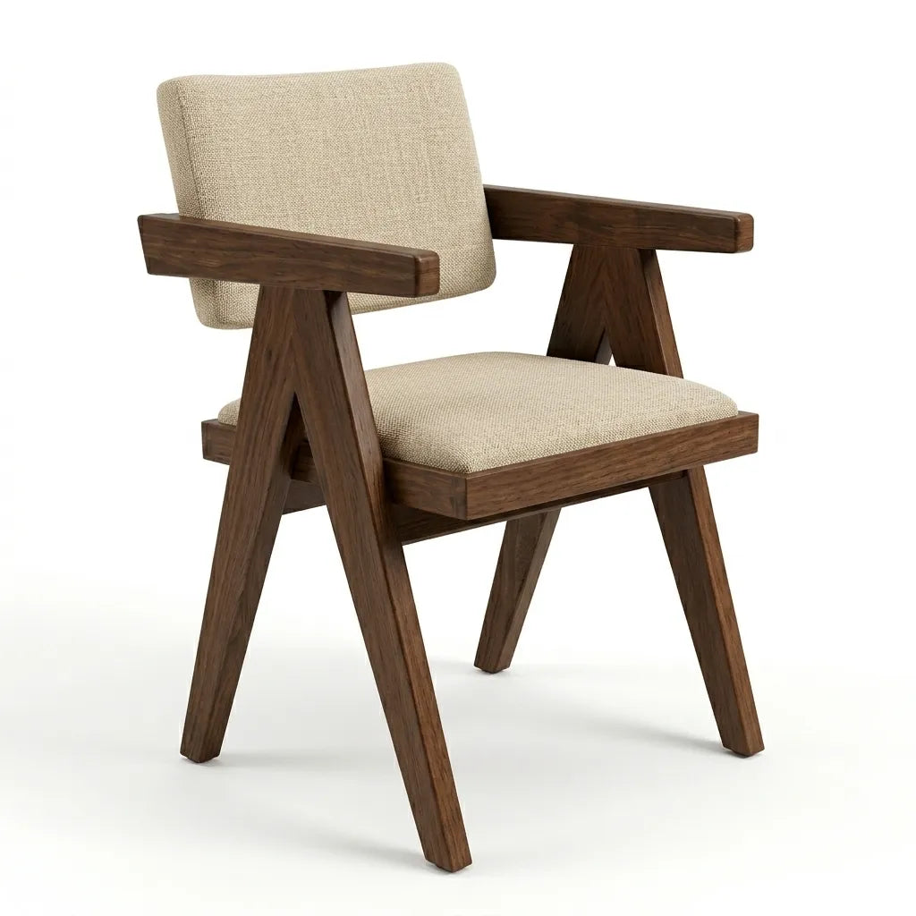 Silla Quourom en Madera Sólida de Rosa Morada · Presencia Escultural