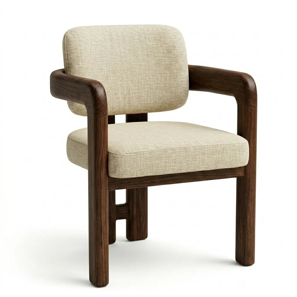 Silla Vesper en Madera Sólida Maciza · Escultural
