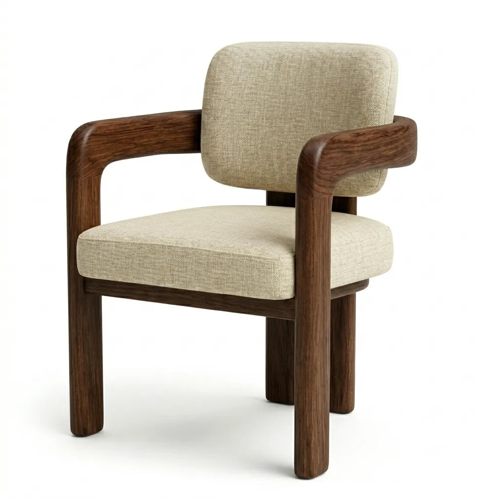 Silla Vesper en Madera Sólida Maciza · Escultural