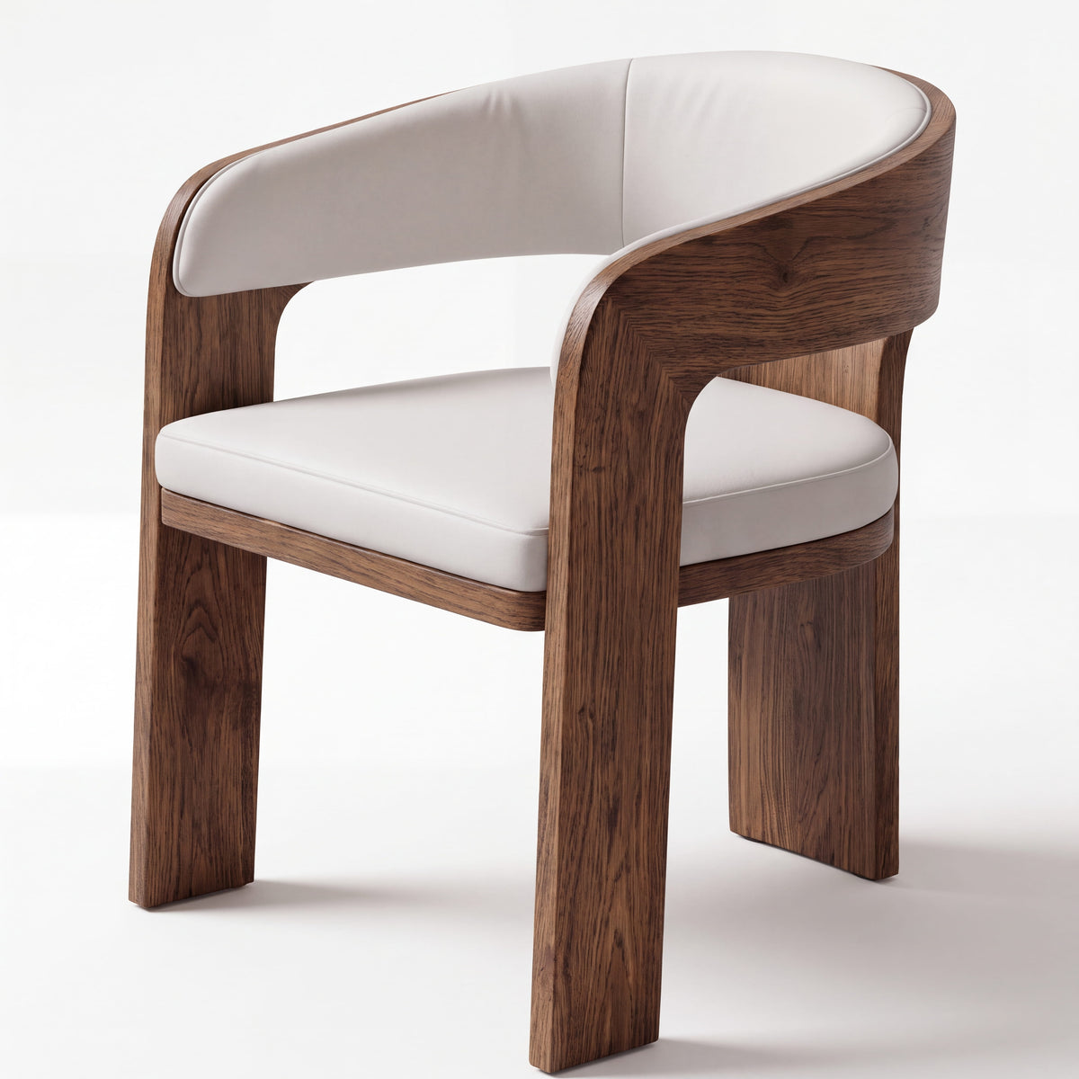 Comedor Nautilus en Nogal con Detalles en Madera Sólida · Monolítico