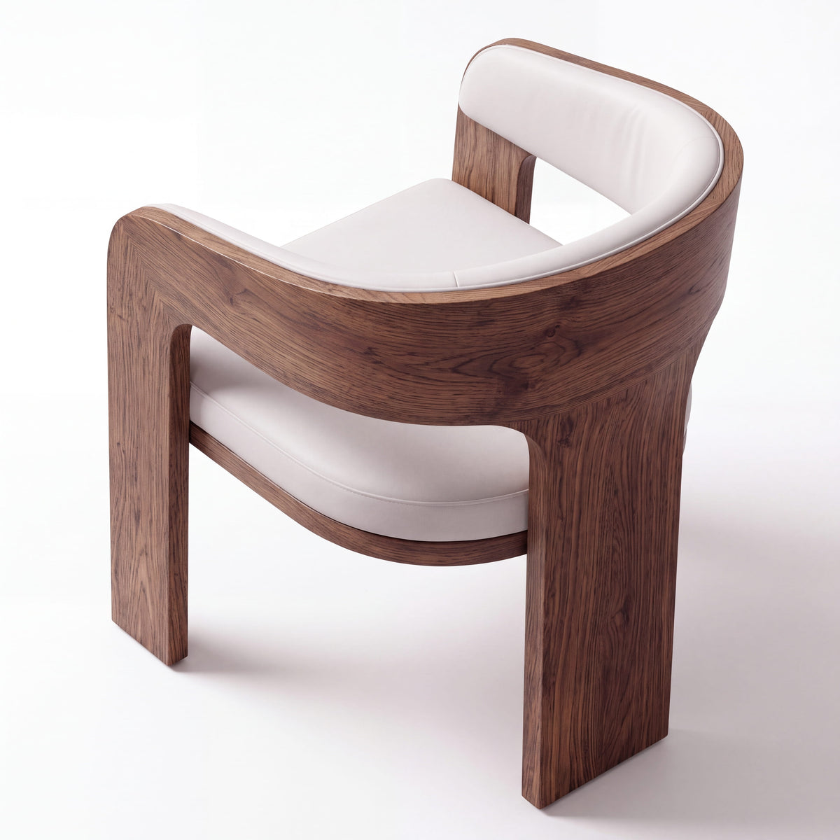Comedor Nautilus en Nogal con Detalles en Madera Sólida · Monolítico
