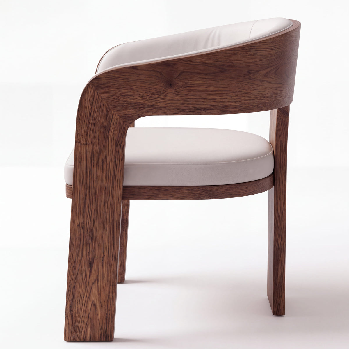 Comedor Nautilus en Nogal con Detalles en Madera Sólida · Monolítico