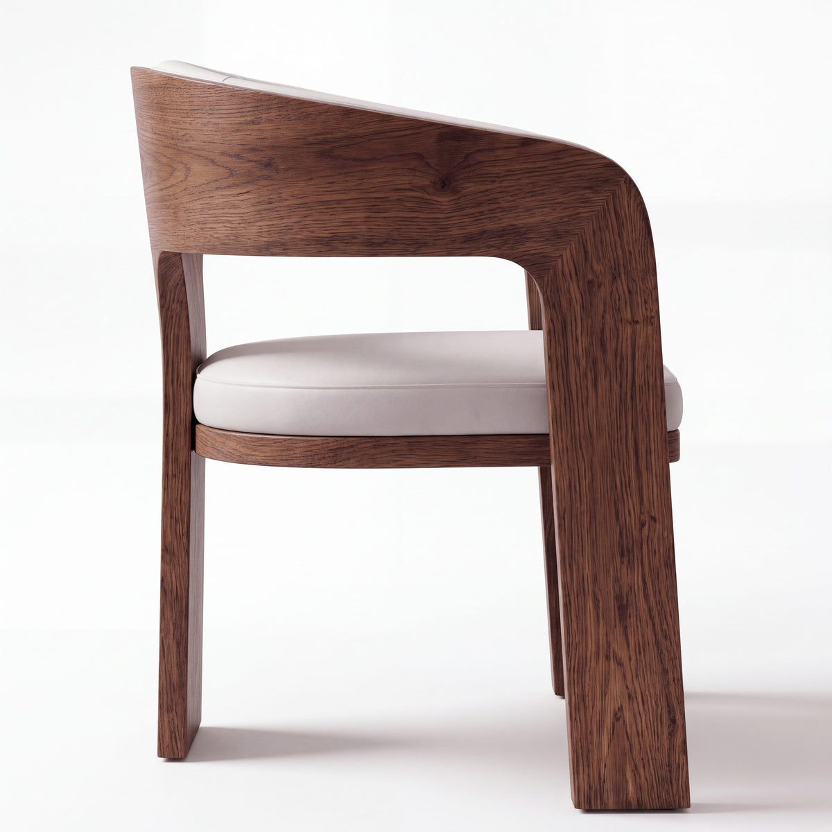 Comedor Nautilus en Nogal con Detalles en Madera Sólida · Monolítico