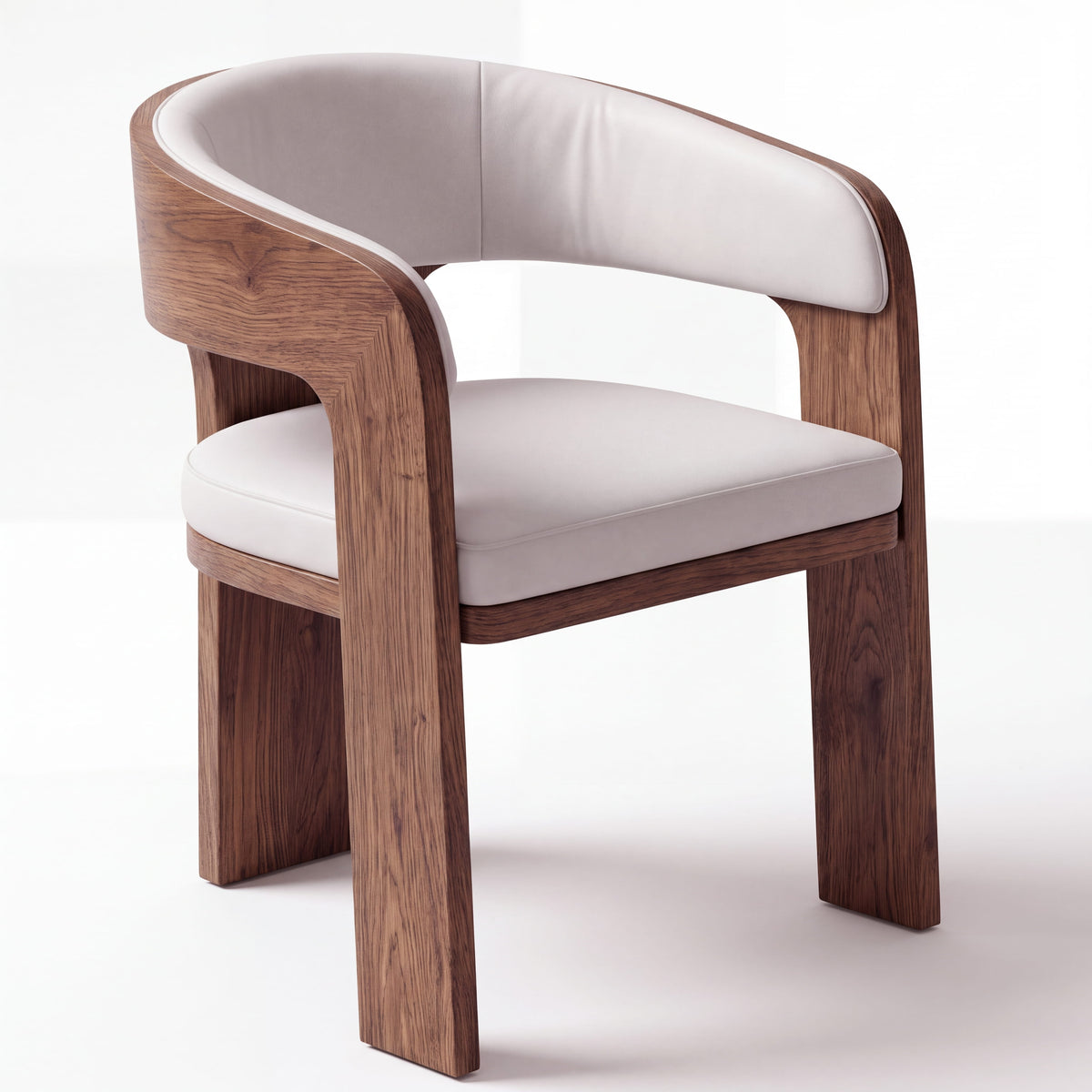 Comedor Nautilus en Nogal con Detalles en Madera Sólida · Monolítico