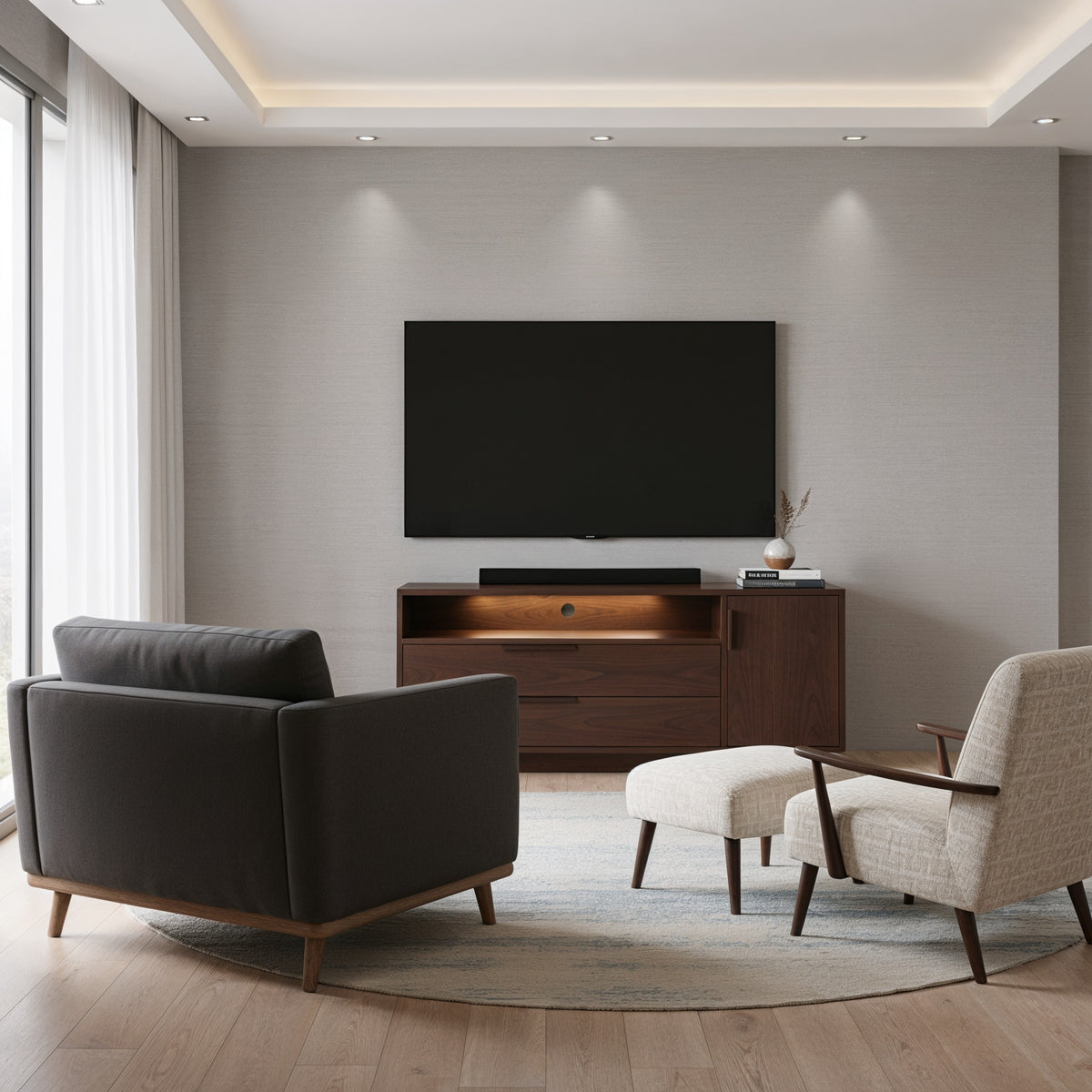 Mueble de TV Olvar Nogal Elegancia Moderna
