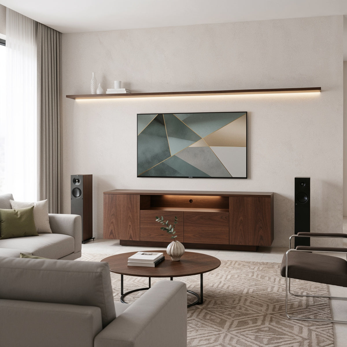 Mueble de TV Émar · Nogal Diseño Moderno