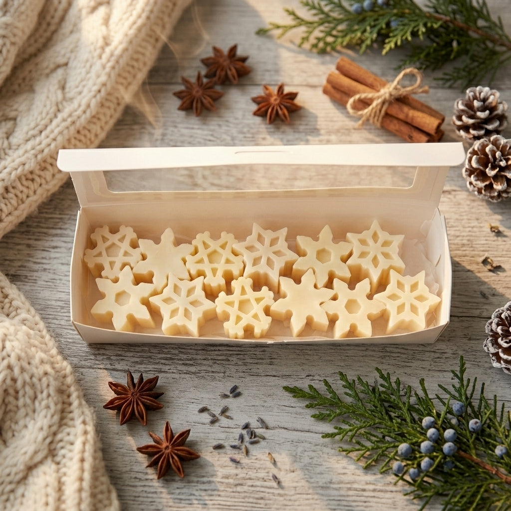 Waxmelt aromaticos 12 pzas estrellas.