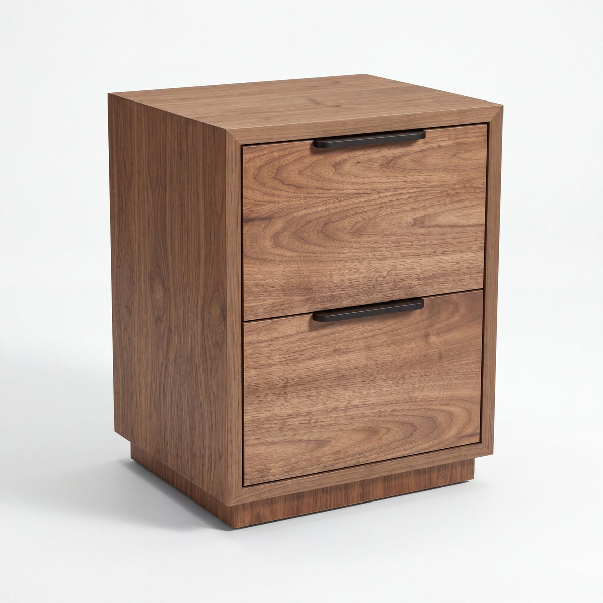 Buró Avel en Nogal Americano con Jaladeras Slim · Atemporal - Perspectiva angular tres cuartos | LEMICH Muebles de Lujo Ocotlán