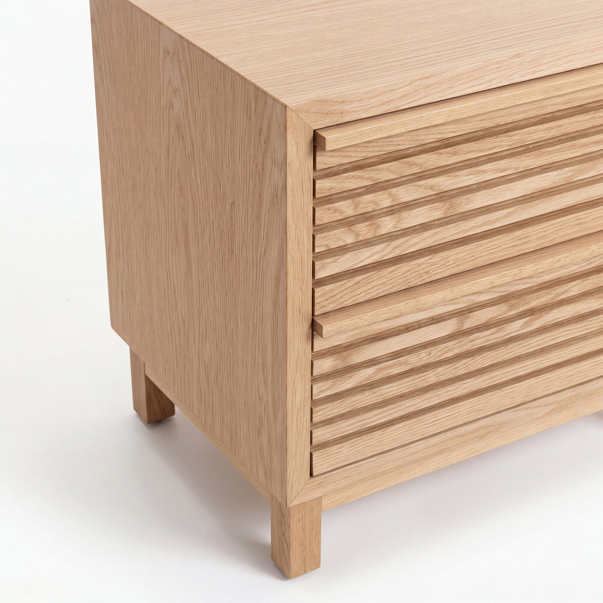 Buró Japandi en Madera Natural · Atemporal - Macro de veta natural de roble con poro abierto | LEMICH Muebles de Lujo Ocotlán