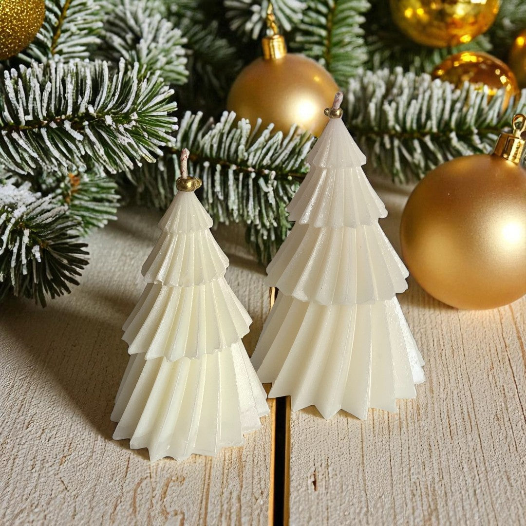 Velas pino navideño 2 pzas.