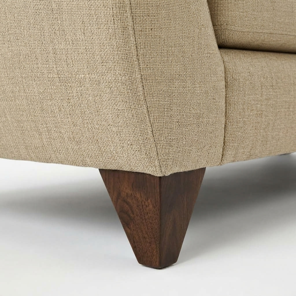 Sala Escultórica Nuvola en Bouclé Crema con Respaldo Canalé - Detalle y Acabados de Alta Gama | LEMICH Muebles de Lujo