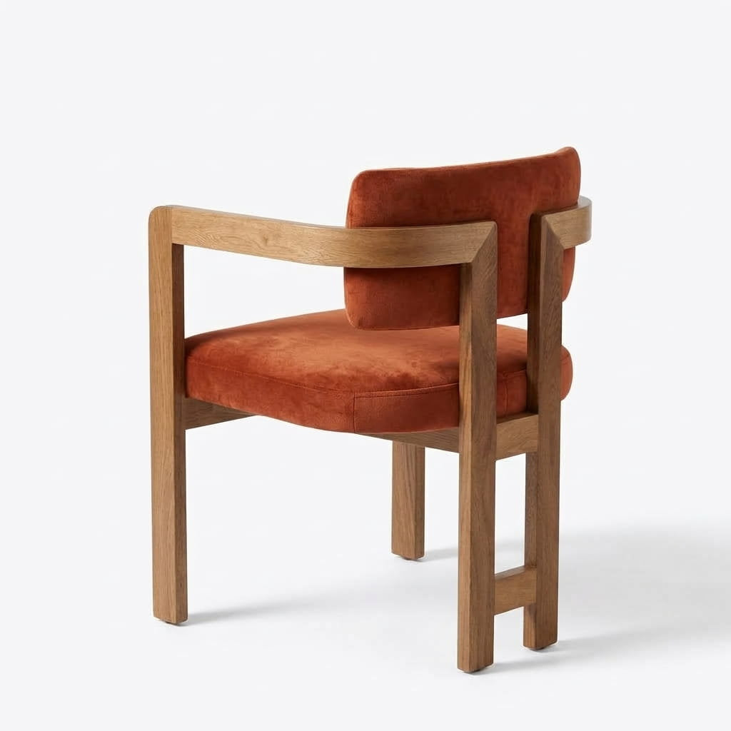 Silla Exalt en Rosa Morada Sólida y Terciopelo · Escultural - Detalle de ensamble estructural en rosa morada sólida | LEMICH Muebles de Lujo Ocotlán