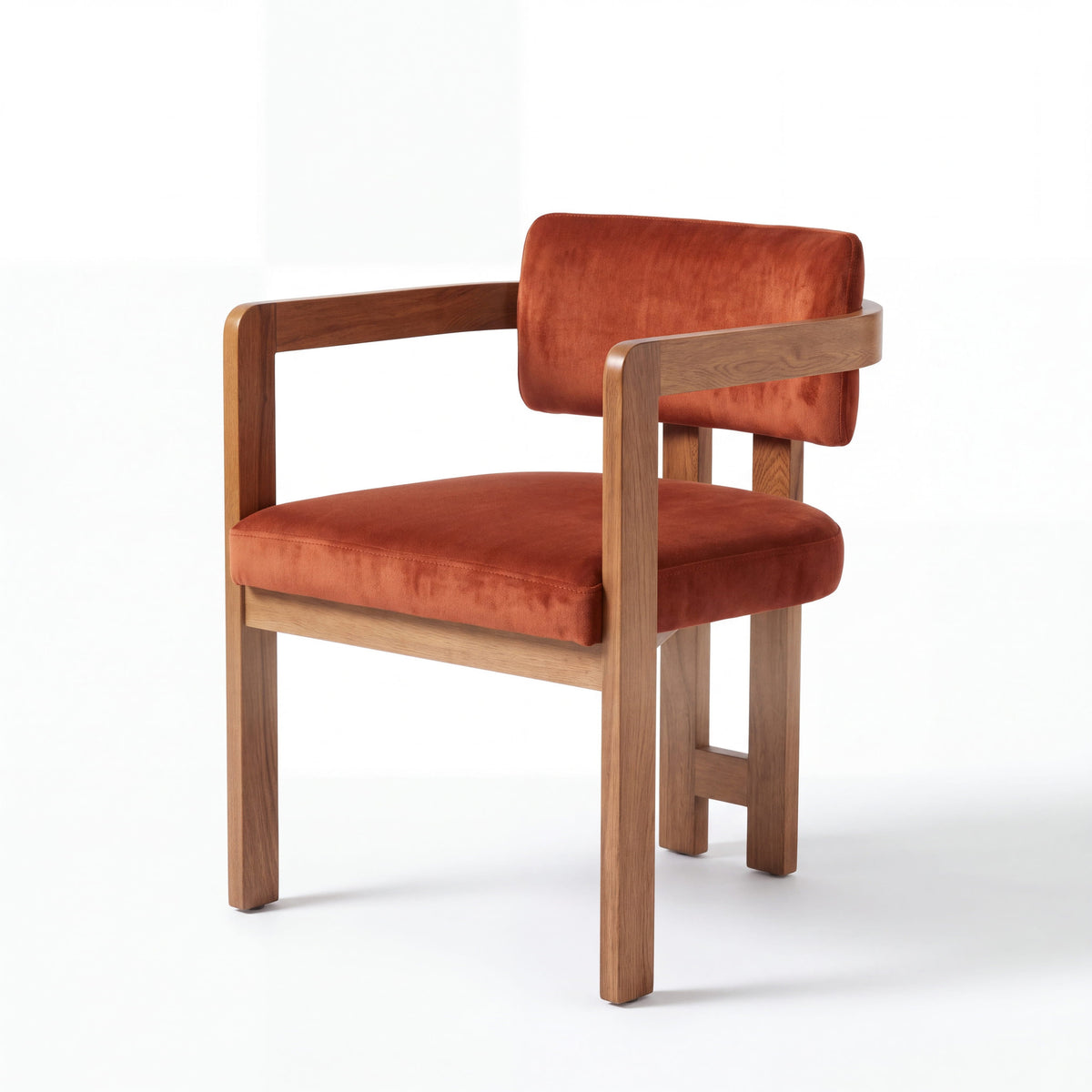 Silla Exalt en Rosa Morada Sólida y Terciopelo · Escultural - Macro de veta de madera natural y costuras finas | LEMICH Muebles de Lujo Ocotlán
