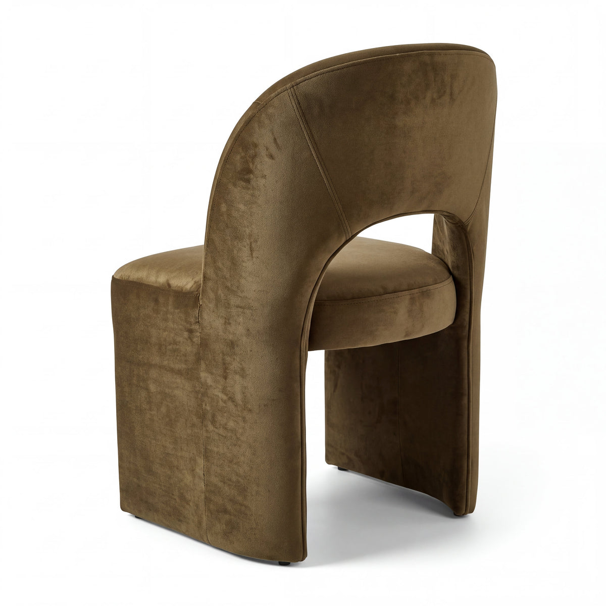 Silla Palma en Terciopelo Verde Bosque · Escultural - Vista frontal directa en fondo blanco | LEMICH Muebles de Lujo Ocotlán
