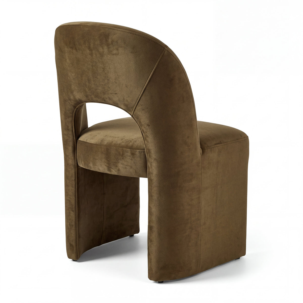 Silla Palma en Terciopelo Verde Bosque · Escultural - Vista lateral de perfil 90 grados | LEMICH Muebles de Lujo Ocotlán