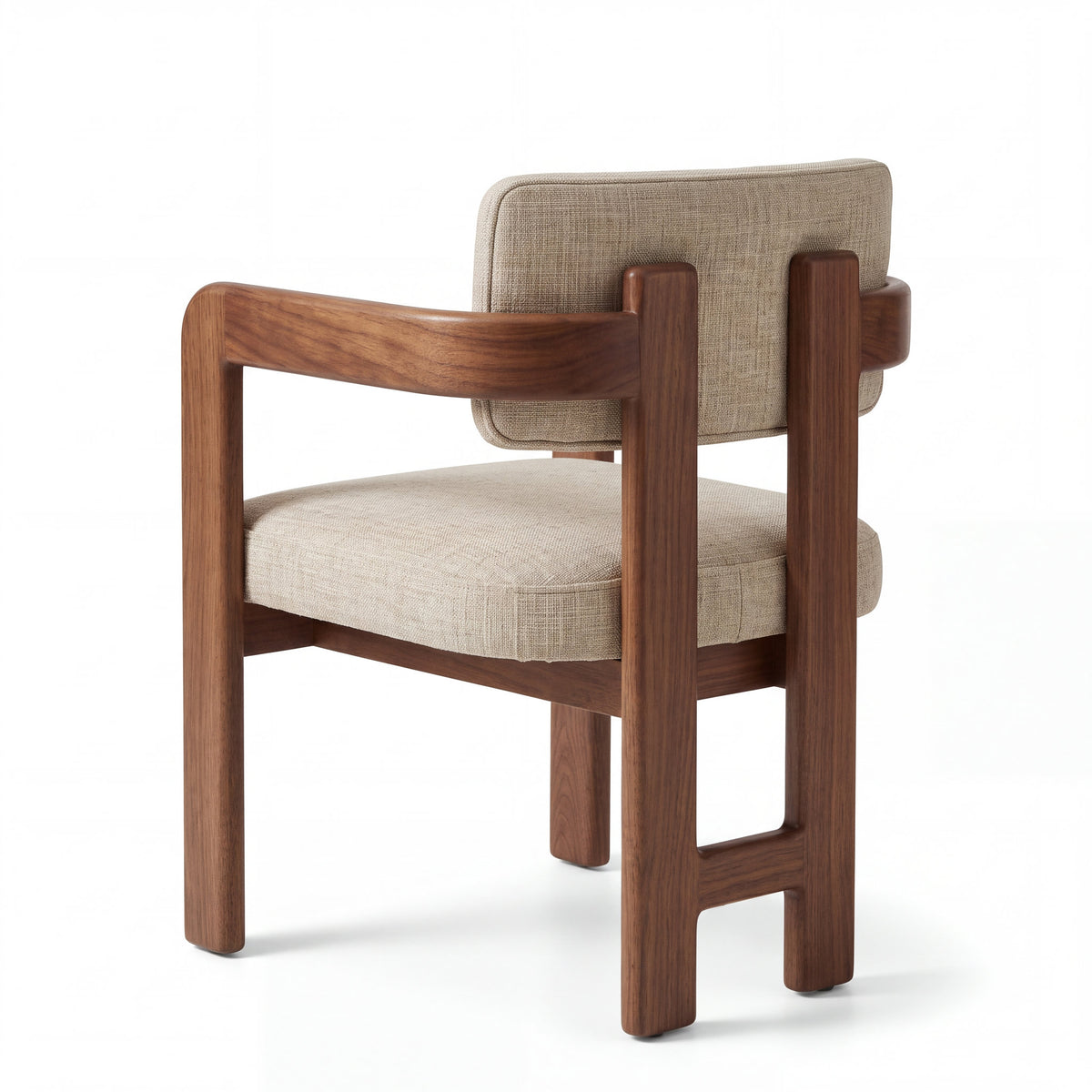 Silla Vesper en Madera Sólida Maciza · Escultural - Vista frontal directa en fondo blanco | LEMICH Muebles de Lujo Ocotlán
