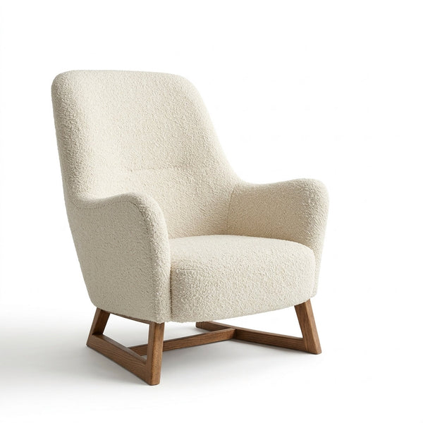 Sillón Aura · Rosa Morada · Diseño Minimalista y Cómodo - Vista Principal 3/4 Fondo Blanco | LEMICH Muebles de Lujo Ocotlán