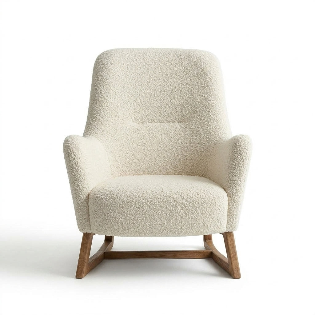 Sillón Aura · Rosa Morada · Diseño Minimalista y Cómodo - Vista Frontal Directa Fondo Blanco | LEMICH Muebles de Lujo Ocotlán