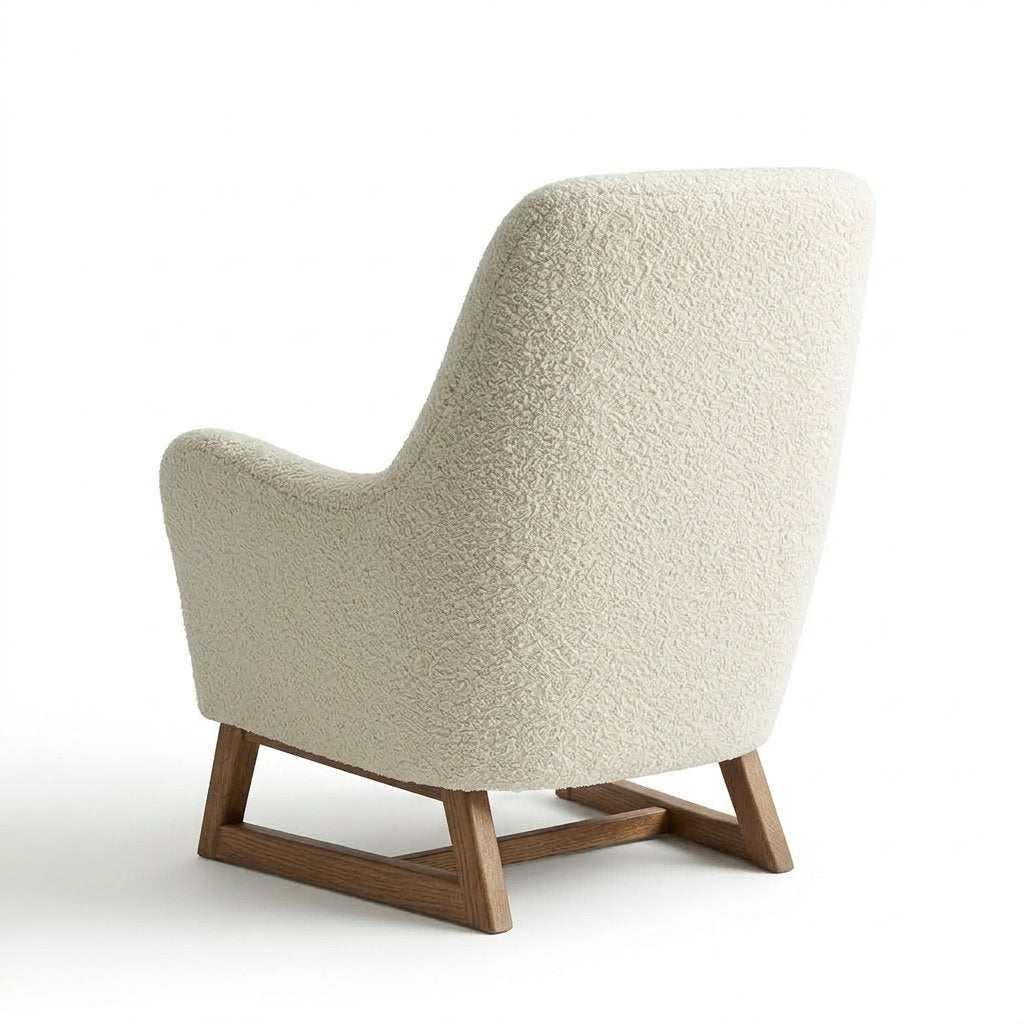 Sillón Aura · Rosa Morada · Diseño Minimalista y Cómodo - Vista Ángulo Tres Cuartos Opuesto Fondo Blanco | LEMICH Muebles de Lujo Ocotlán