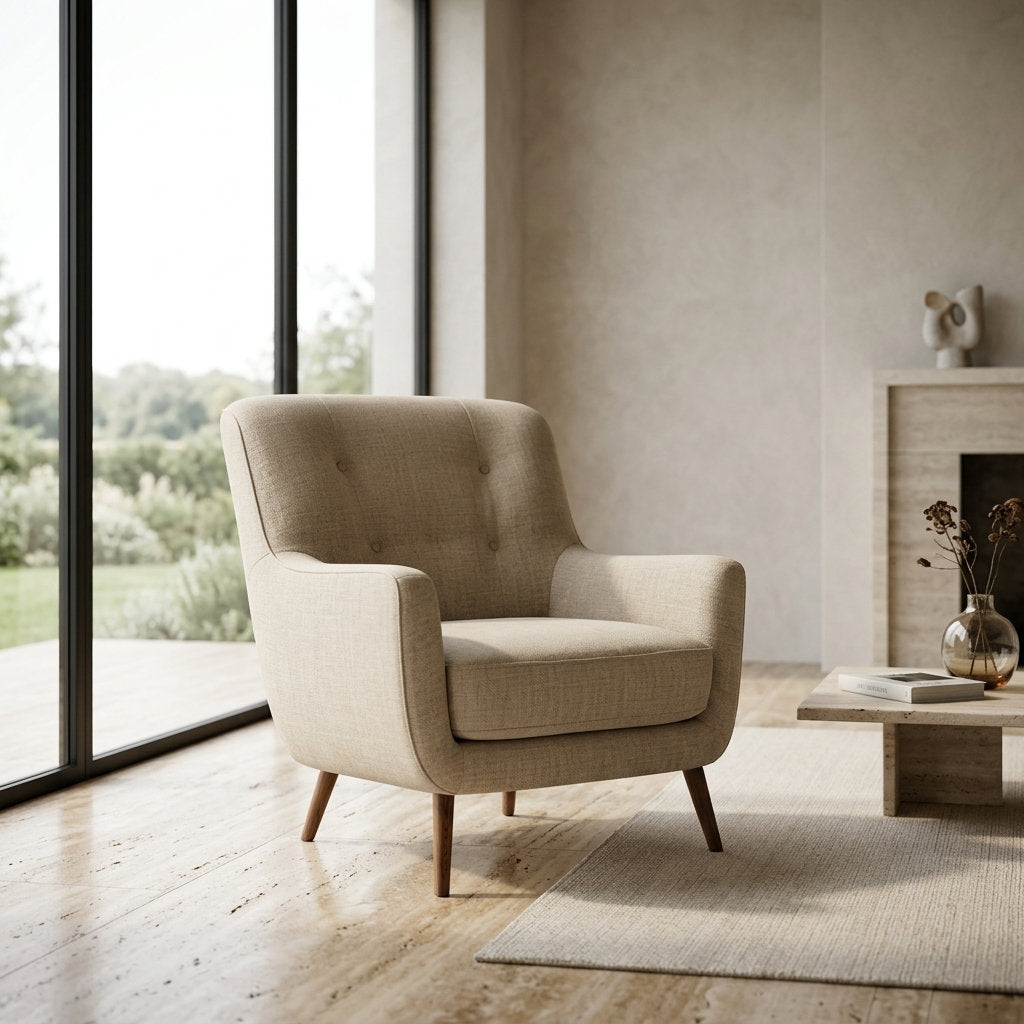 Sillón Bosco - Rosa Morada, Diseño Ergonómico - Ambientada en Salón Contemporáneo de Autor | LEMICH Muebles de Lujo Ocotlán
