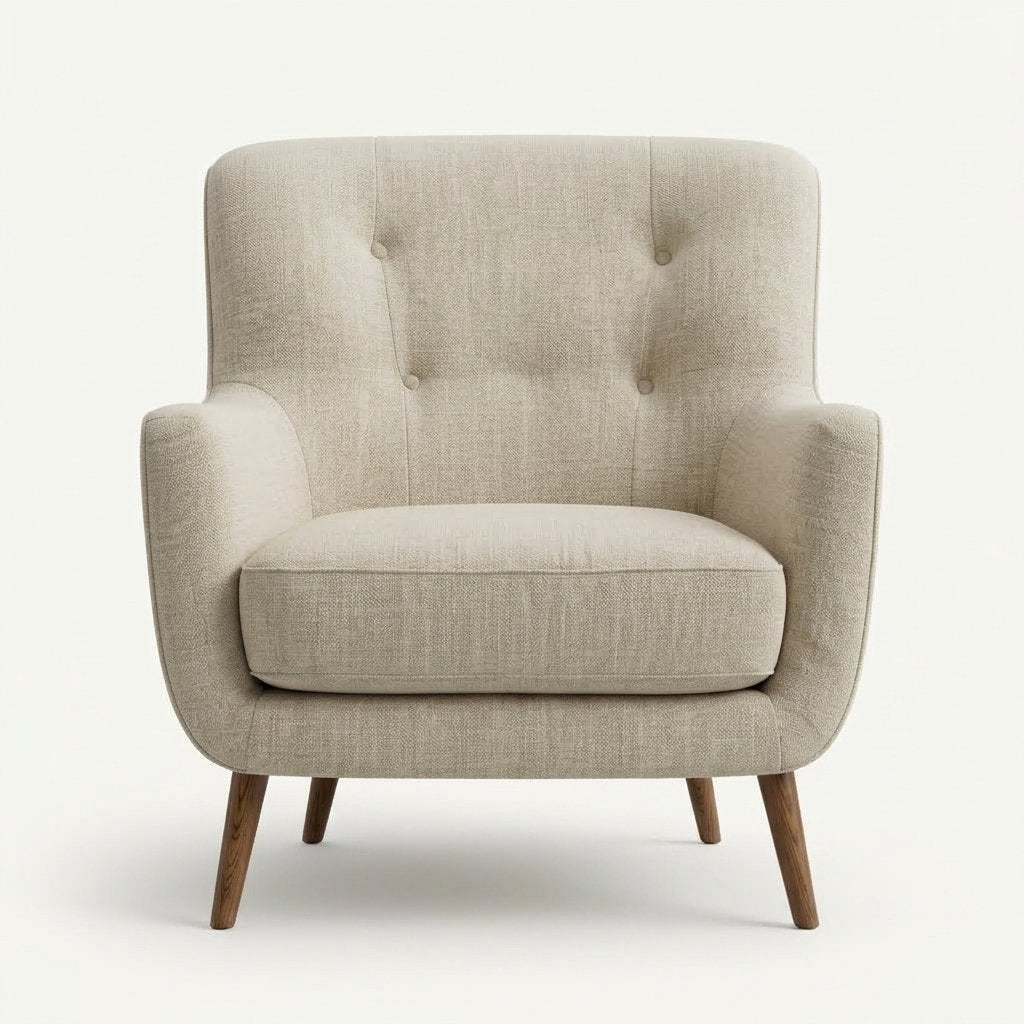 Sillón Bosco - Rosa Morada, Diseño Ergonómico - Vista Frontal Directa Fondo Blanco | LEMICH Muebles de Lujo Ocotlán