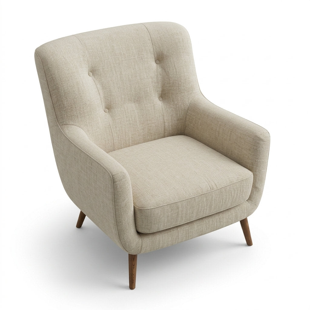 Sillón Bosco - Rosa Morada, Diseño Ergonómico - Vista Ángulo Superior Elevado Fondo Blanco | LEMICH Muebles de Lujo Ocotlán