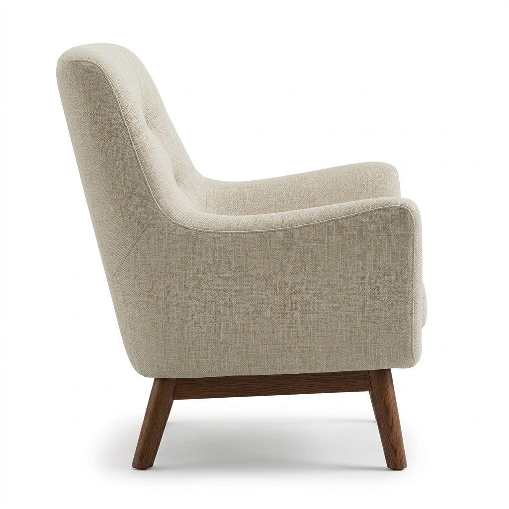 Sillón Confortalia Pino · Lujo y Confort - Vista Lateral de Perfil 90° Fondo Blanco | LEMICH Muebles de Lujo Ocotlán