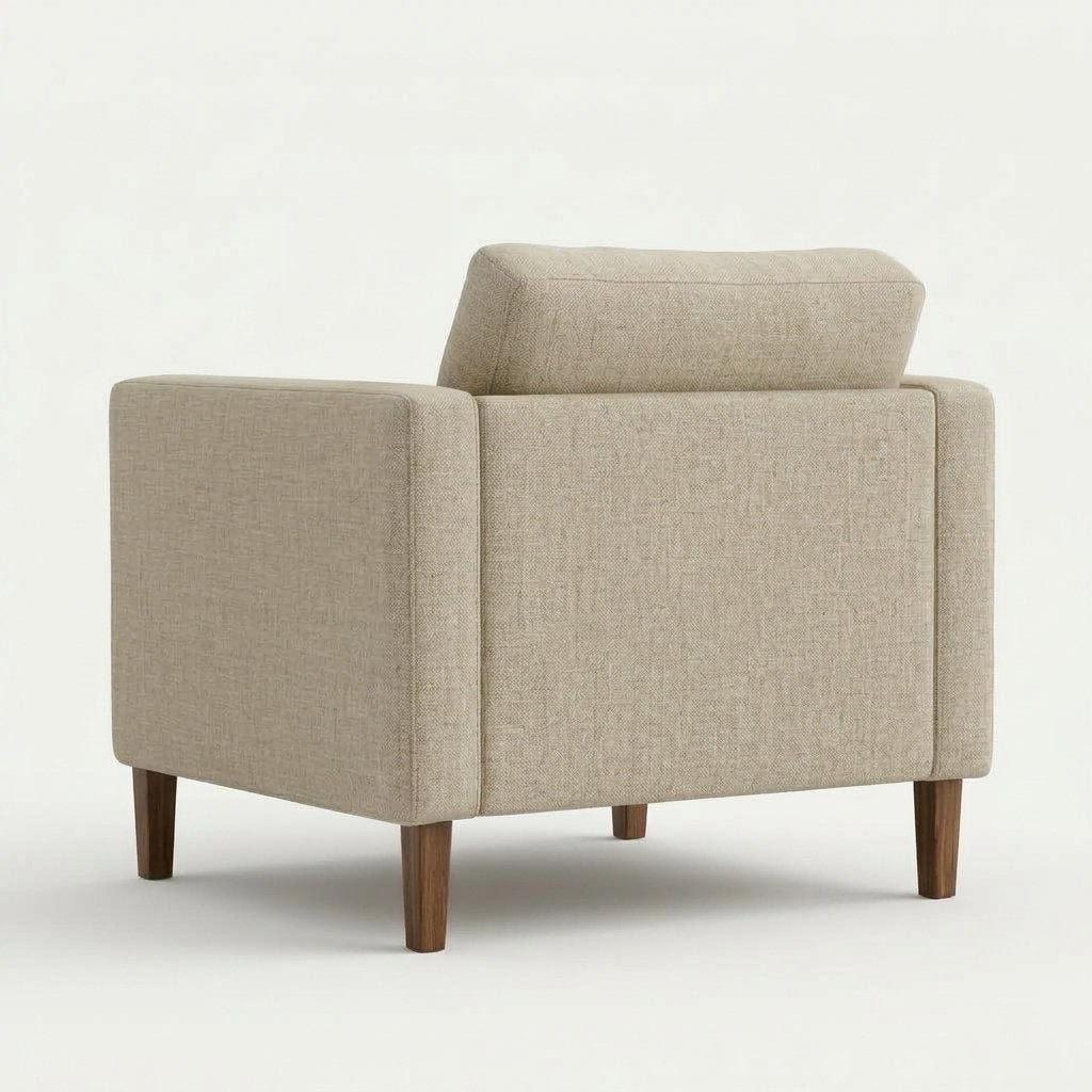 Sillón Eleganza | Madera Exótica | Confort de Lujo - Vista Posterior y Ensamble Trasero Fondo Blanco | LEMICH Muebles de Lujo Ocotlán