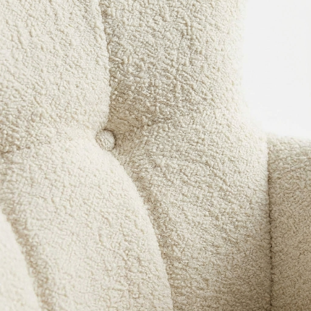Sillón Morbido · Rosa Exótica · Confort Clásico Diseño - Macro Detalle de Trama Textil y Costuras | LEMICH Muebles de Lujo Ocotlán