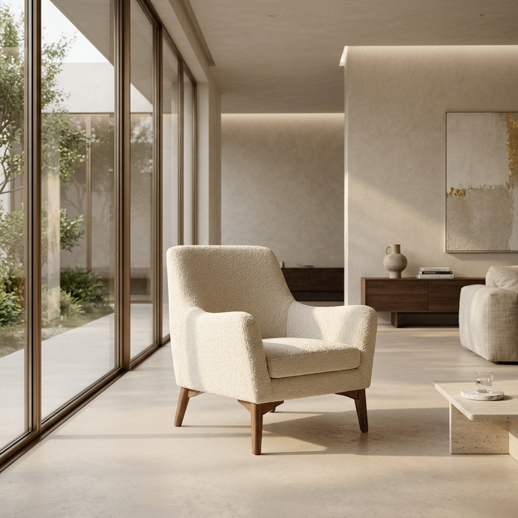 Sillón Pino Elegante · Confort Premium - Ambientada en Salón Contemporáneo de Autor | LEMICH Muebles de Lujo Ocotlán