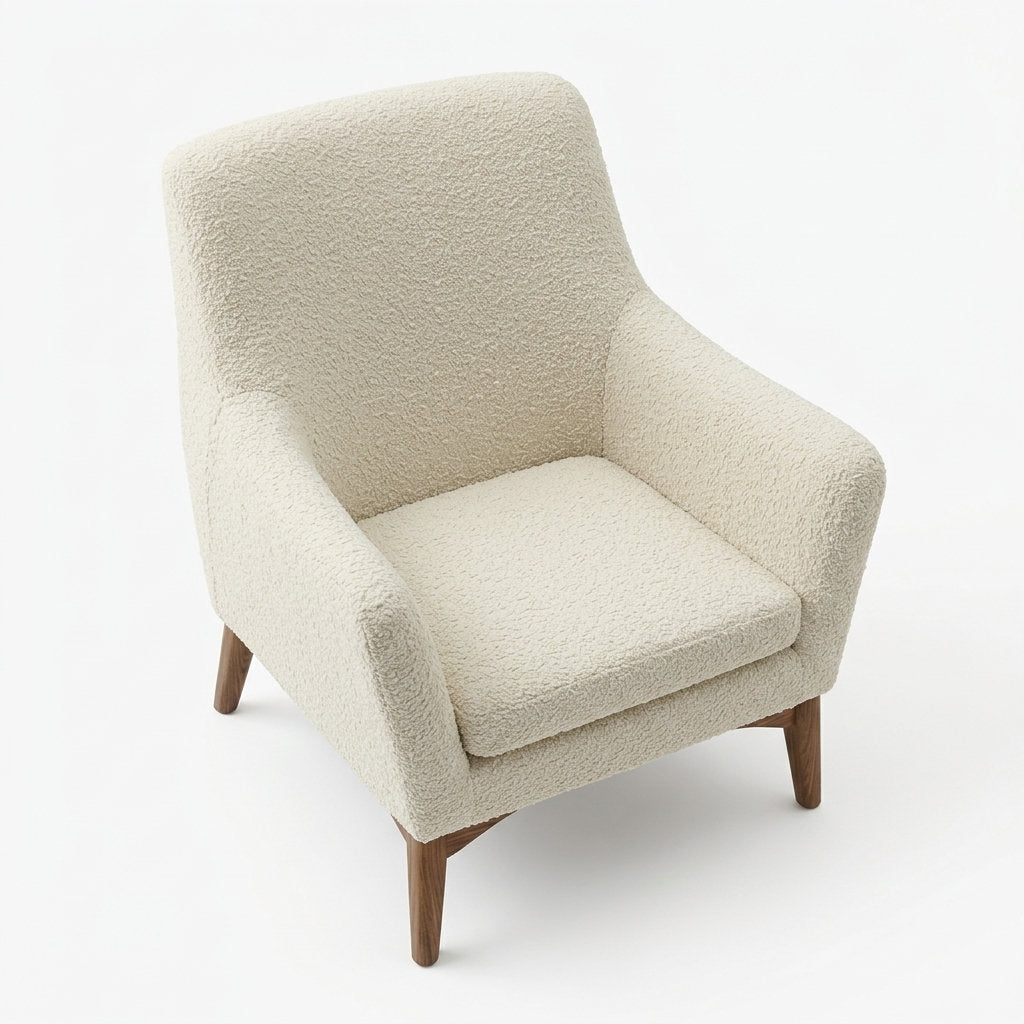 Sillón Pino Elegante · Confort Premium - Vista Ángulo Superior Elevado Fondo Blanco | LEMICH Muebles de Lujo Ocotlán