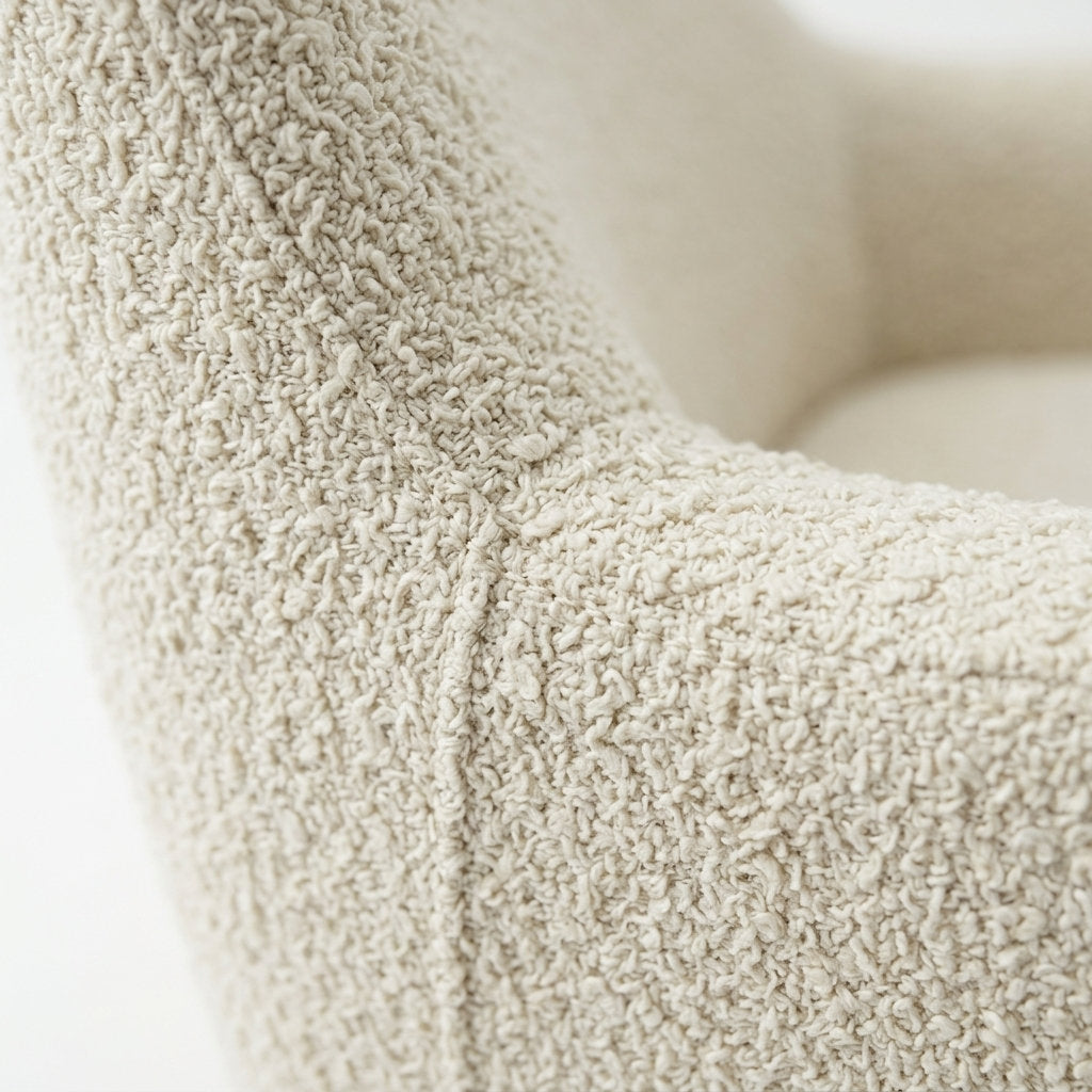 Sillón Pino Elegante · Confort Premium - Macro Detalle de Trama Textil y Costuras | LEMICH Muebles de Lujo Ocotlán
