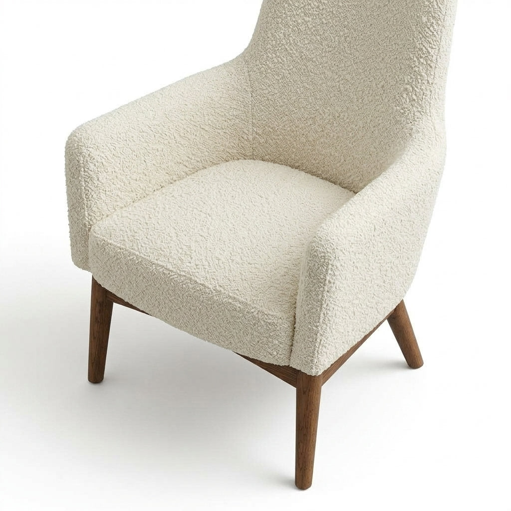 Sillón Pino LegnoAnima | Confort Premium - Vista Ángulo Superior Elevado Fondo Blanco | LEMICH Muebles de Lujo Ocotlán
