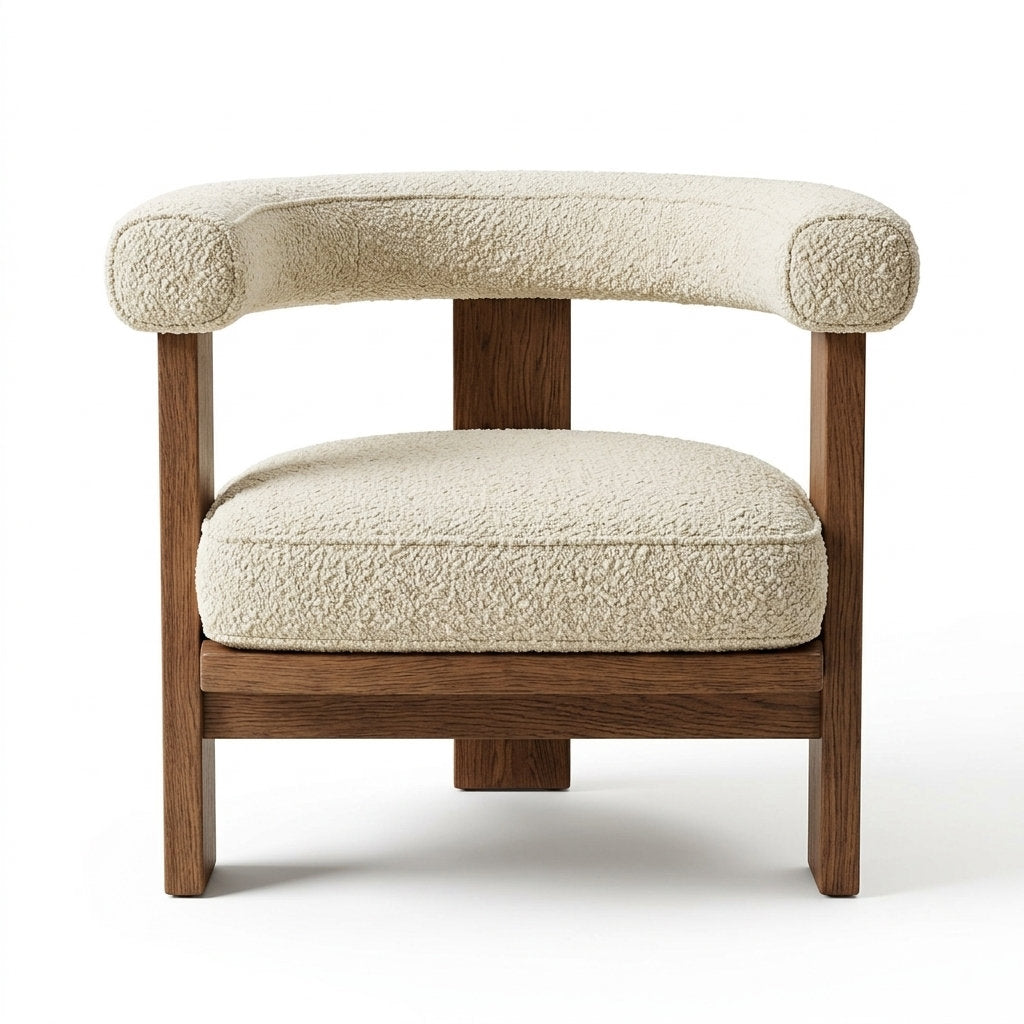 Sillón Portofino | Rosa Morada Diseño Escultórico - Vista Principal 3/4 Fondo Blanco | LEMICH Muebles de Lujo Ocotlán