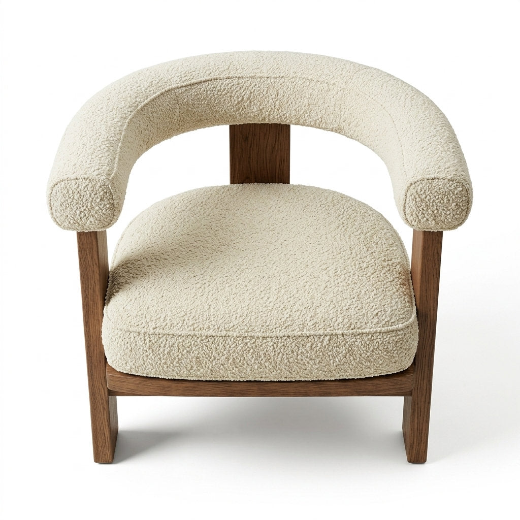 Sillón Portofino | Rosa Morada Diseño Escultórico - Vista Ángulo Superior Elevado Fondo Blanco | LEMICH Muebles de Lujo Ocotlán