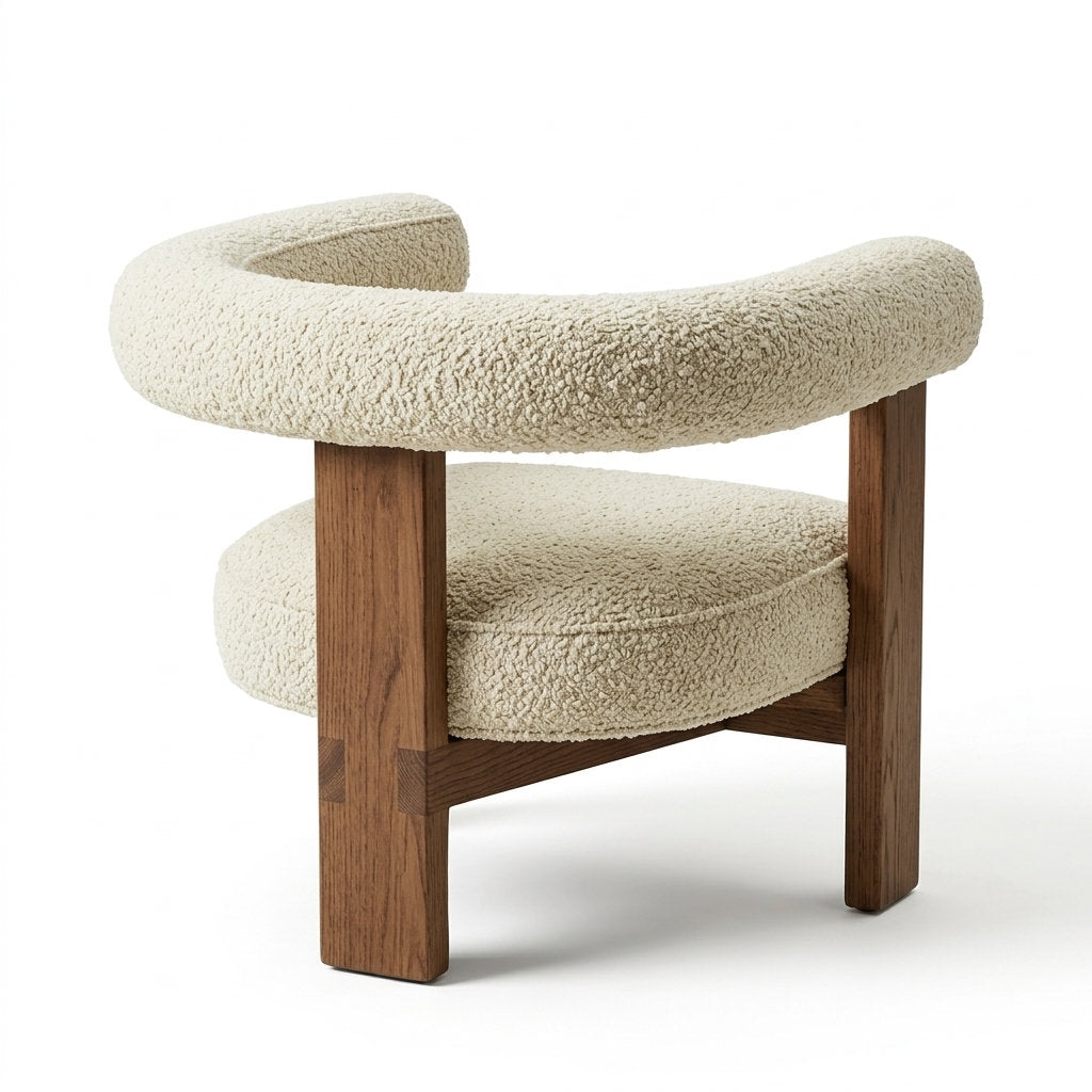 Sillón Portofino | Rosa Morada Diseño Escultórico - Vista Posterior y Ensamble Trasero Fondo Blanco | LEMICH Muebles de Lujo Ocotlán