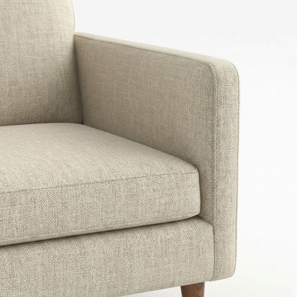 Sillón Rilasso · Madera y Tela · Elegancia Casual - Detalle Artesanal de Cojinería y Tapizado | LEMICH Muebles de Lujo Ocotlán