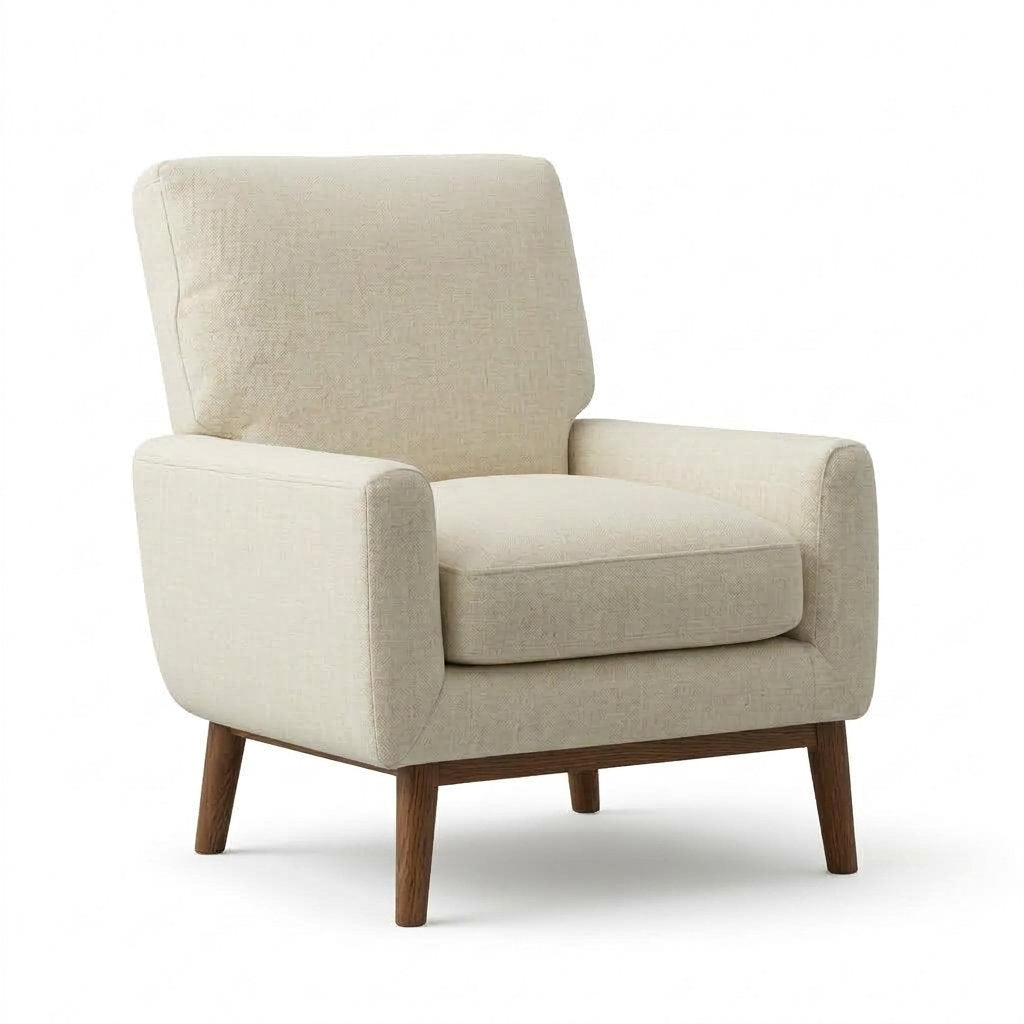 Sillón Tranquillità · Pino Minimalista: Tu Refugio Cómodo - Vista Posterior y Ensamble Trasero Fondo Blanco | LEMICH Muebles de Lujo Ocotlán