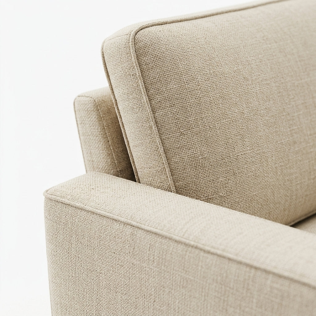 Sillón Tranquillità · Pino Minimalista: Tu Refugio Cómodo - Detalle Artesanal de Cojinería y Tapizado | LEMICH Muebles de Lujo Ocotlán