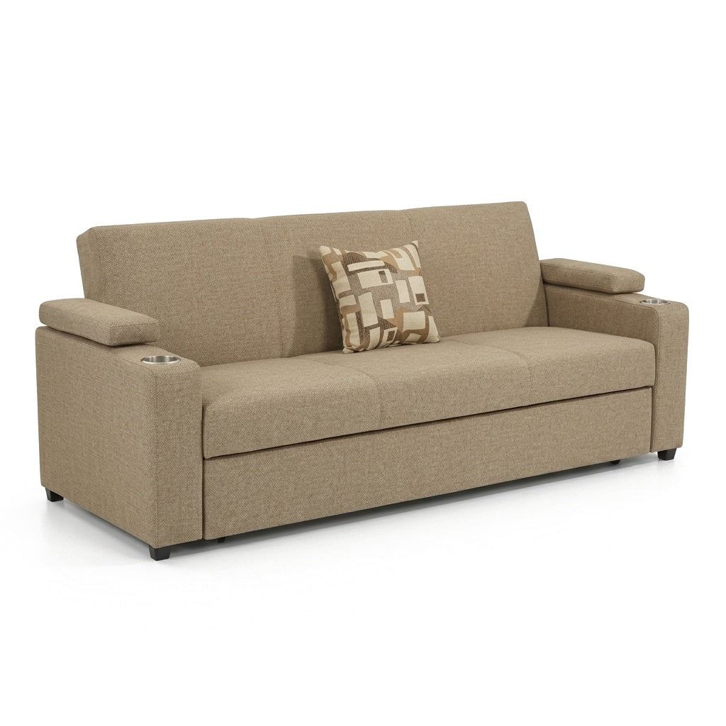 Sofá Cama Divano Verona con Portavasos Integrados - Fondo Blanco Hero - Vista Principal | LEMICH Muebles de Lujo