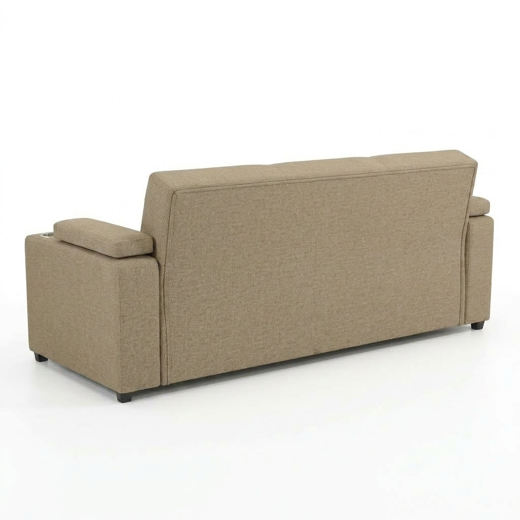 Sofá Cama Divano Verona con Portavasos Integrados - Detalle y Acabados de Alta Gama | LEMICH Muebles de Lujo