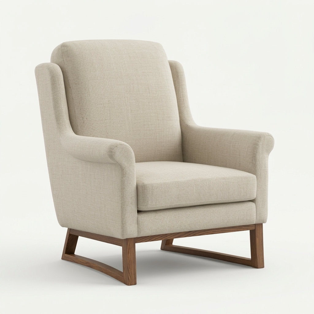 Tapicería Pino Ristretto · Sillón Diseño Elegante - Vista Posterior y Ensamble Trasero Fondo Blanco | LEMICH Muebles de Lujo Ocotlán