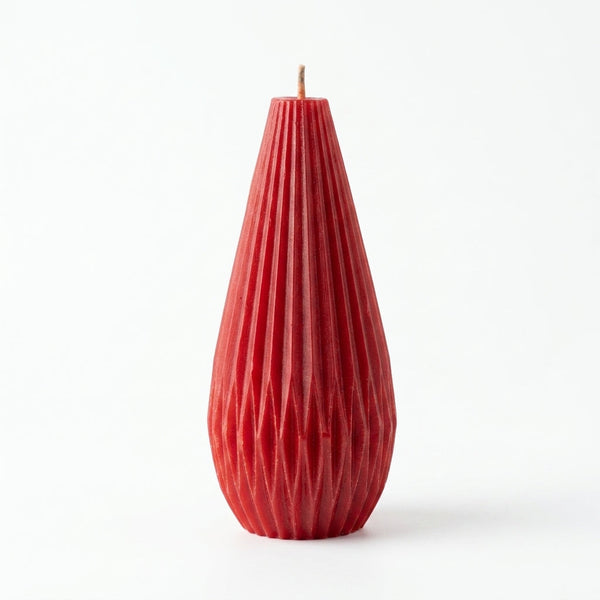 Vela decorativa Escultural en madera noble, vista principal completa