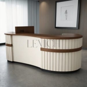 "Nogal Prestige" – Mueble de Recepción de Alta Gama