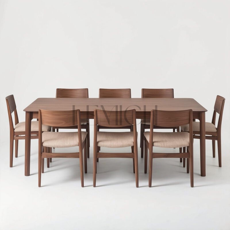 Comedor de parota para 8 personas Malique - Lemich Muebles